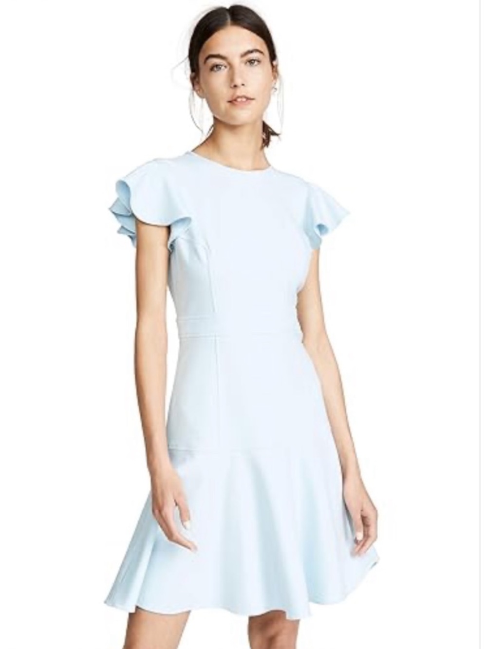 Shoshanna Soft Blue Flutter Sleeve Dress Size 4